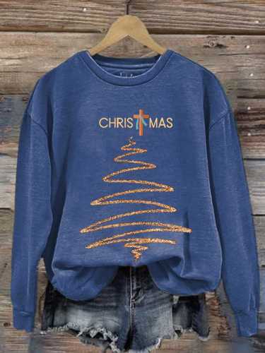 Women's Christian Christmas Print Casual Sweatshirt