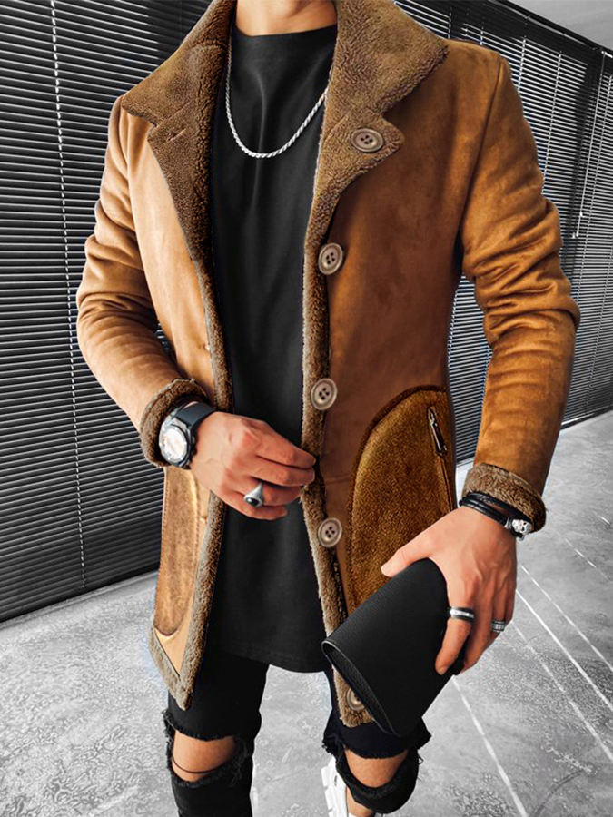 Men's Winter Vintage Brown Leather Jacket