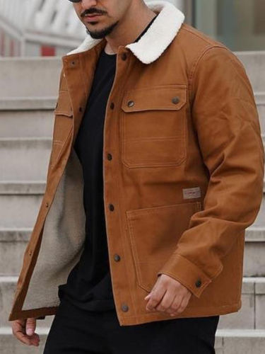 Fashion Brown Cotton Jacket