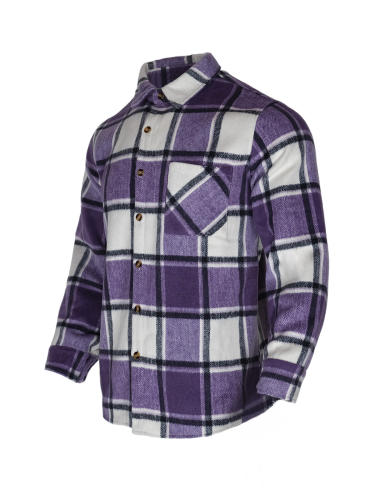 Men's Casual Fashion Check Purple Jacket