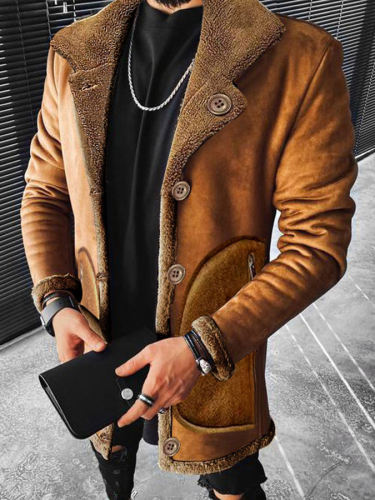 Men's Winter Vintage Brown Leather Jacket