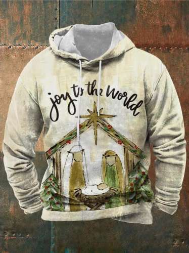 Christmas Jesus Born Joy To The World Art Print Pattern Casual Sweatshirt