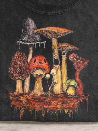 Creepy Mushroom Art Halloween T-shirt