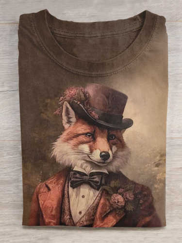 Fox Victorian Wall Art T-shirt