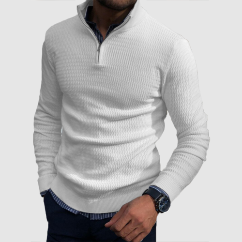 Men's new spring lapel large-size casual solid color long sleeve top