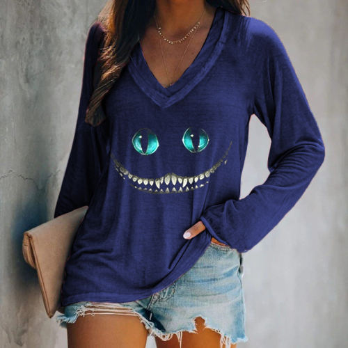Eyes Of The Monster Printed Long Sleeve T-shirt
