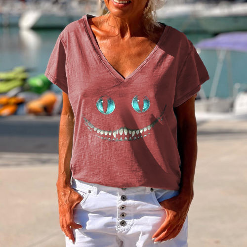 Cheshire Cat  Smile Printed Women's T-shirt
