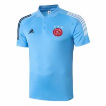 Mens Ajax Polo Shirt Blue 2020/21