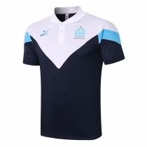 Mens Olympique Marseille Polo Shirt Navy 2020/21