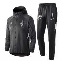 Mens Cleveland Cavaliers Hoodie Jacket + Pants Training Suit Grey 2020/21