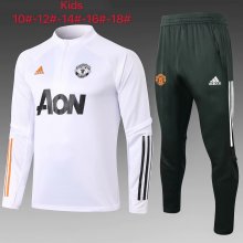 Kids Manchester United Training Suit White 2020/21