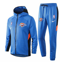 Mens Oklahoma City Thunder Hoodie Jacket + Pants Training Suit Blue 2020/21