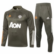 Mens Manchester United Training Suit Olive Green 2020/21
