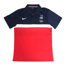 Mens France Polo Shirt Navy- Red 2020/21