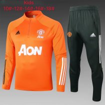 Kids Manchester United Training Suit Orange 2020/21