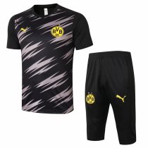 Mens Borussia Dortmund Short Training Suit Black 2020/21