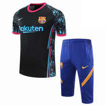 Mens Barcelona Short Training Suit Black 2020/21