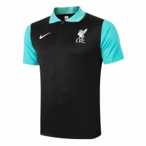 Mens Liverpool Polo Shirt Black 2020/21