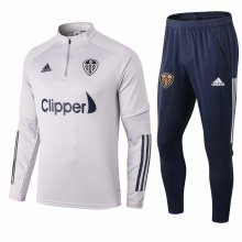 Mens Leeds United Training Suit Light Grey 2020/21