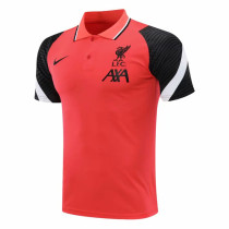 Mens Liverpool Polo Shirt Orange 2020/21