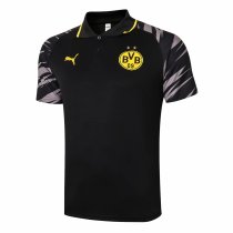 Mens Borussia Dortmund Polo Shirt Black 2020/21