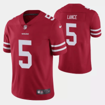 Mens San Francisco 49ers Trey Lance Nike Scarlet NFL Jersey 2021