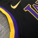Mens Los Angeles Lakers Nike Black 2020/21 Swingman Jersey - Earned Edition