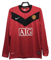 2010 Manchester United Retro home Long sleeve Jersey