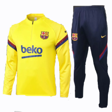 Kids Barcelona Training Suit Yellow 2020/21