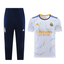 Mens Real Madrid Training SuitWhite Cropped trousers 2021