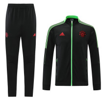 Mens Manchester United Training Suit  Black-green 2021