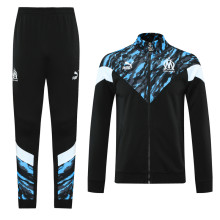 Mens Olympique Marseille Training Suit black  and   blue 2021
