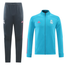 Mens Real Madrid Training Suit   Sky blue 2021