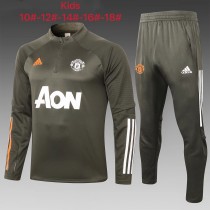 Mens Manchester United Training Suit Army Green  2021