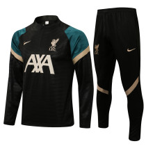Mens Liverpool Training Suit  half black 2021