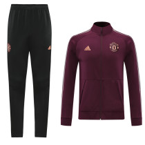 Mens Manchester United Training Suit  Claret 2021