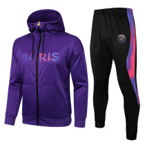 Mens PSG Training  Suit Long pull hat Jordan purple  2021