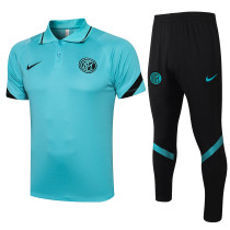 Mens AC Milan Training Suit   Polo blue  2021