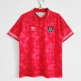 Retro  Wales Home Jersey Mens1990/92