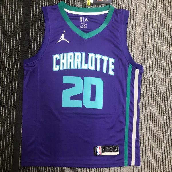 Mens Charlotte Hornets Jordan Branded Purple Fast Break Replica Player Jersey - Statement Edition