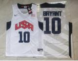Mens Nike White USA Basketball Player Jersey - Olympique Games 2022