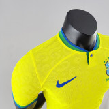 Mens Jersey Brazil World Cup jersey home player version 2022-23