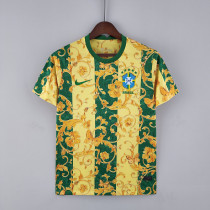 Mens Jersey Brazil special edition yellow green flower S-XXL 2022-2023