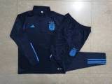 2023 New Spring Suit  Argentina Long Training  Men Jacket + Pants Suit Blue