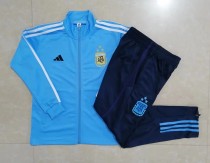 Mens Argentina Long Training  Jacket + Pants Suit Sky blue 2022/23