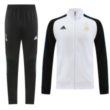 Mens Argentina Long Training Suit White and Black 2022/23