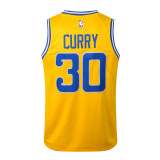 Mens CURRY #30 Golden State Warriors yellow NBA jersey