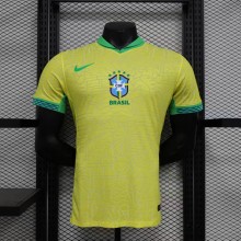 Mens Brazil home Jersey Player version 2023/24