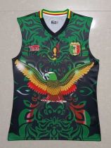 Mens Mali black and green floral vest 2023/24