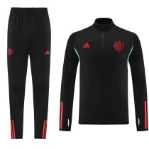 Mens Manchester United black Training suit-6  2023/24